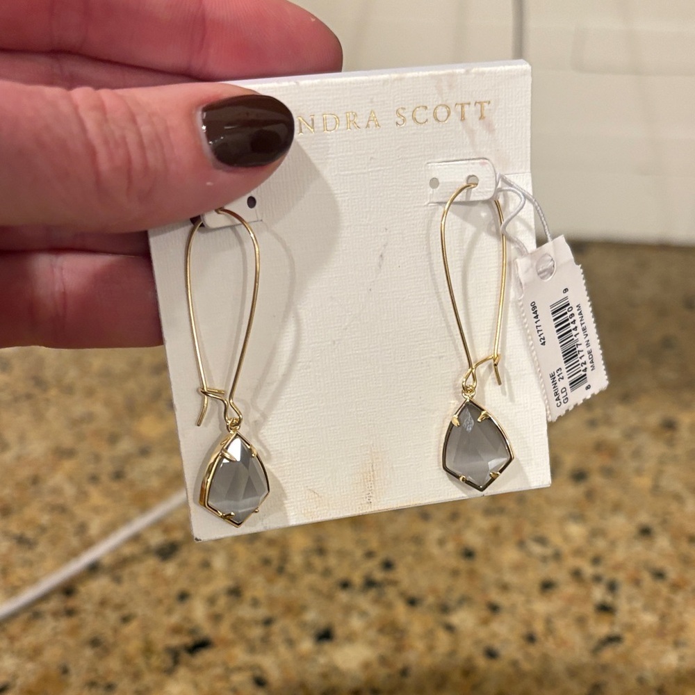 Kendra Scott Gold and Gray Earrings